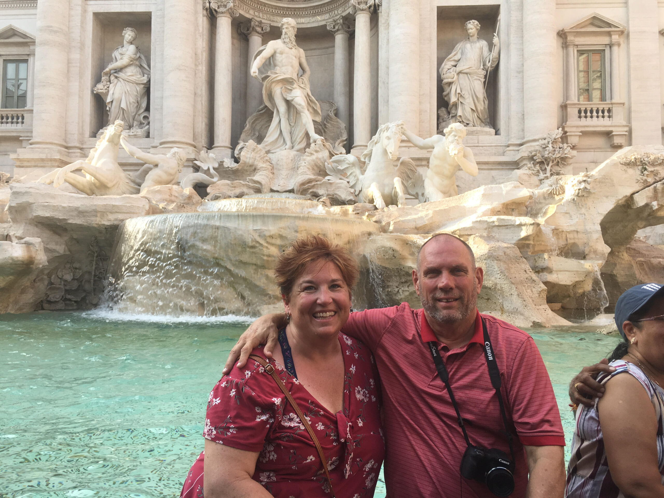 Bill and Elaine at the Trevi Fountain in Rome