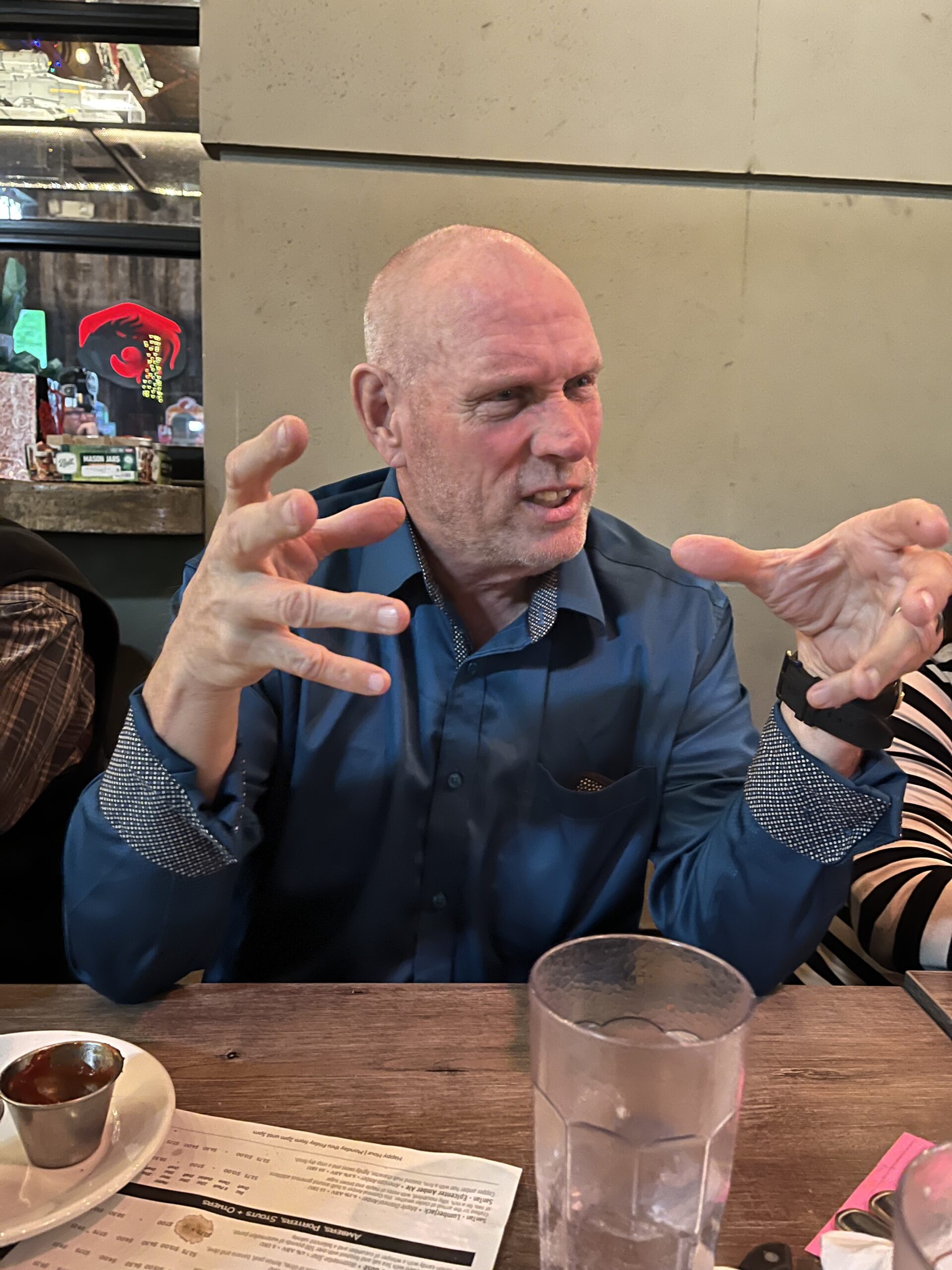 Mentorship gathering at a table